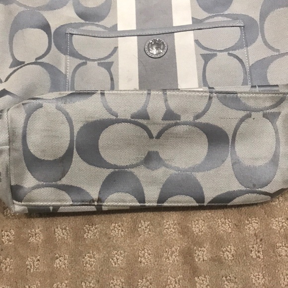 Grey Used Coach Small Tote - Picture 6 of 8